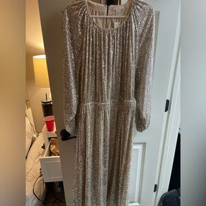 H&M Shimmering Silver Dress